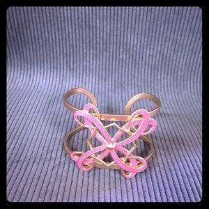 PINK HOPE RIBBON POWER CUFF BRACELET